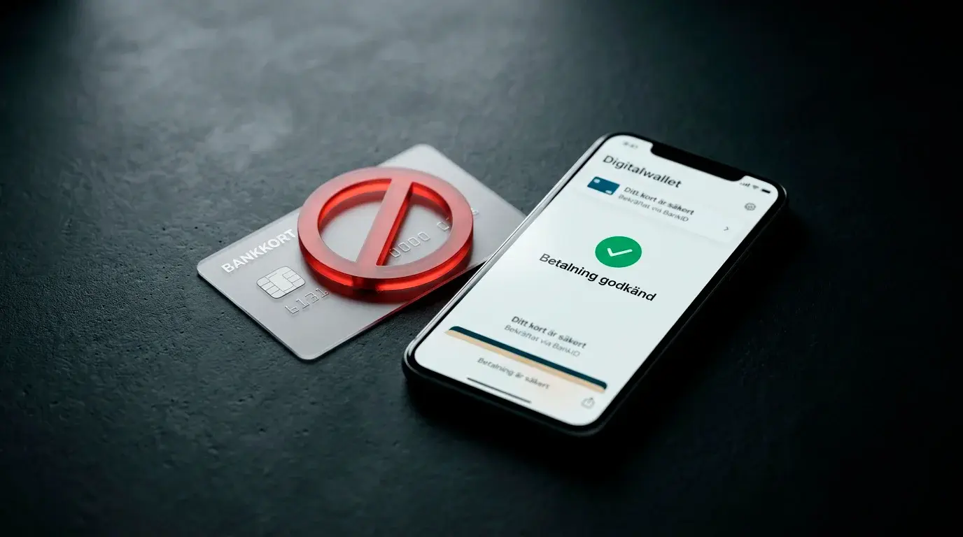 Svenskt kreditkort med en spärrsymbol och Neteller-logotyp som visar kreditförbudet 2026