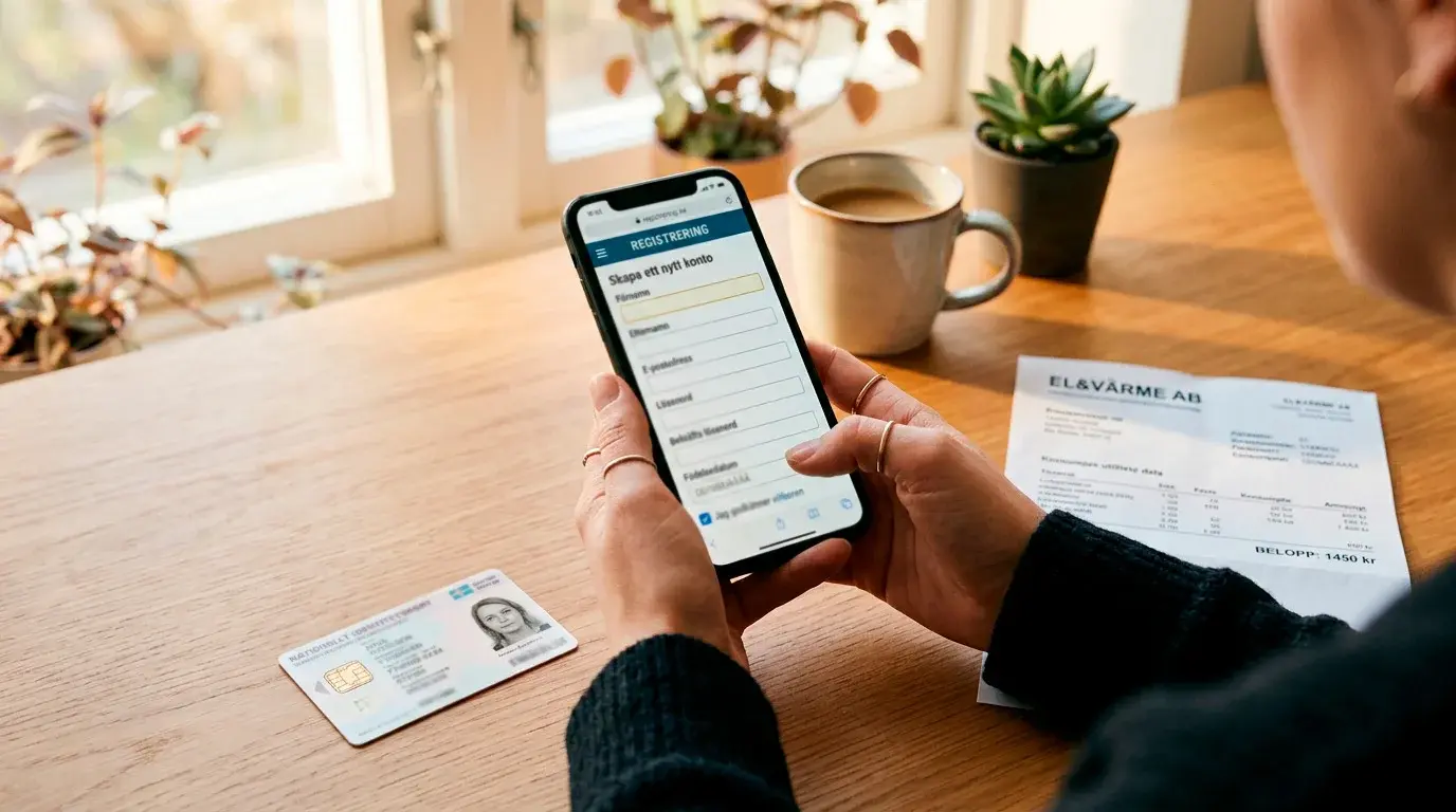 Neteller registreringsformulär på en mobilskärm för en svensk bettare som skapar konto 2026